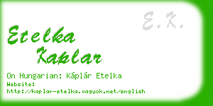 etelka kaplar business card